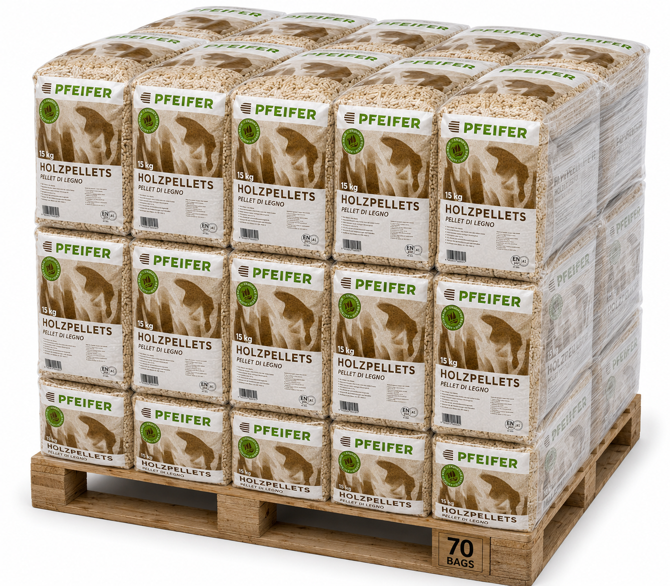 Pellet Pfeifer ENplus A1 100% Abete Austriaco | Bancale 70 Sacchi da 15 kg - immagine 2